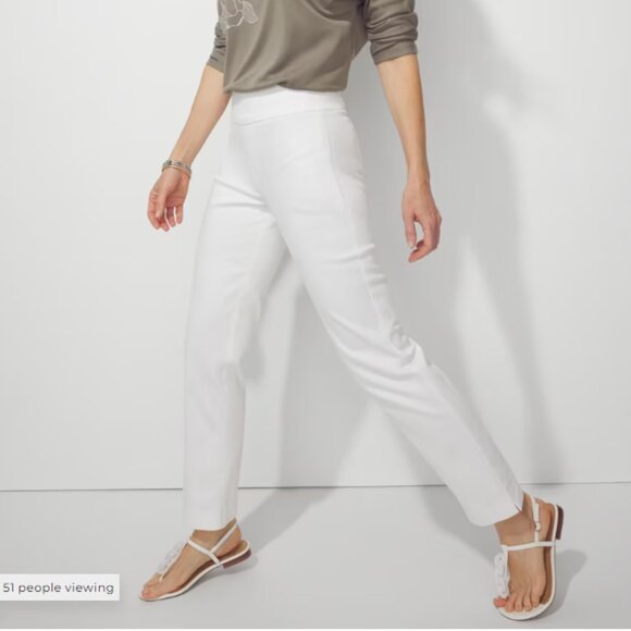 Chico's Travelers Ankle Pant White Size 1 - Picture 11 of 11